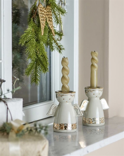 Bloomingville - Faella Fyrfads- og Lysestage - Hvid